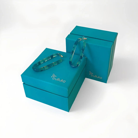 Bulluka Teal Tangle Hoops