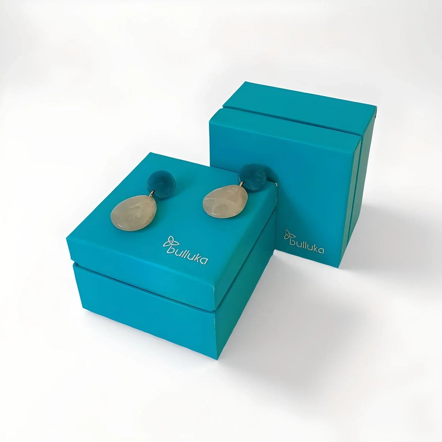 Bulluka Marbled Blue Dangle Earrings