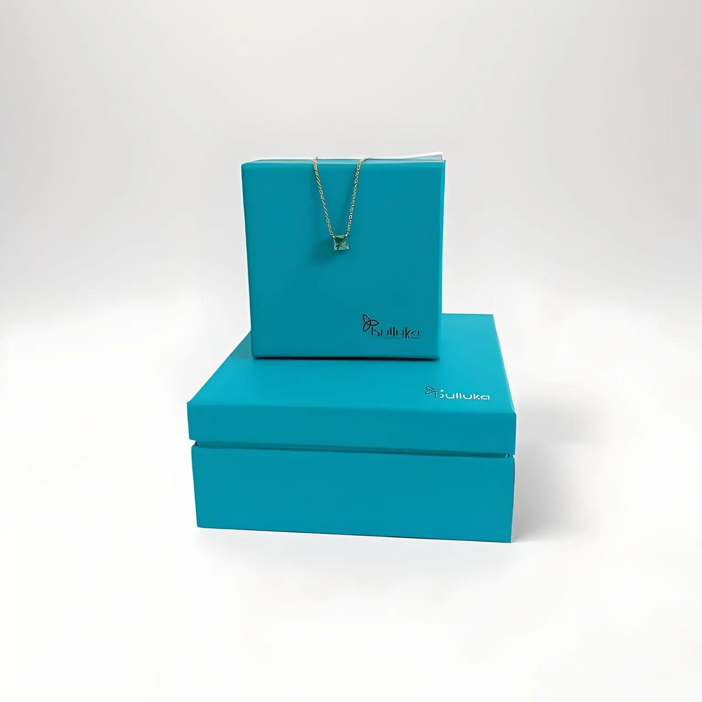 Bulluka Blue Blush Heart Pendant Necklace