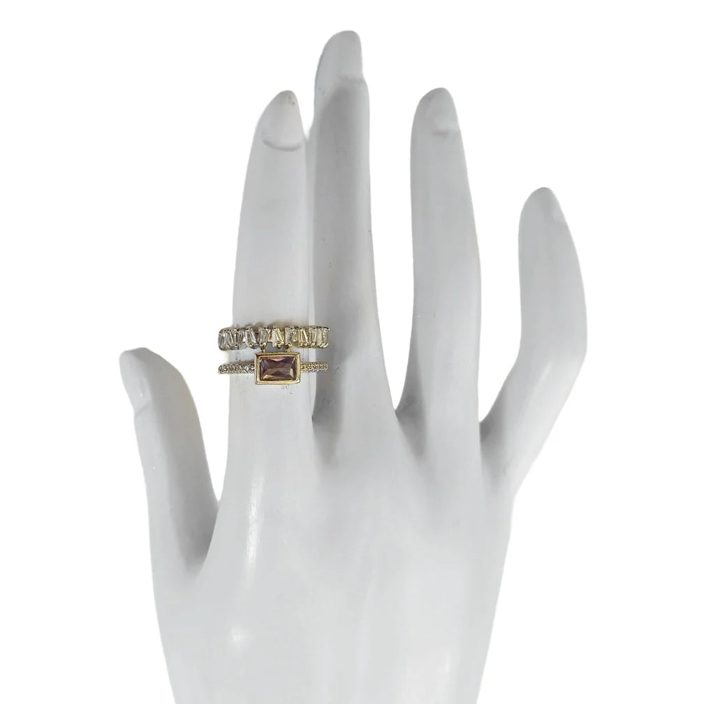 Bulluka Lavender Royale Stack Adjustable Ring