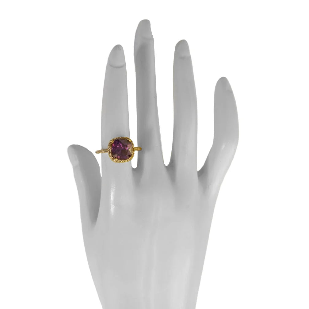 Bulluka Amethyst Aura Crown Adjustable Ring