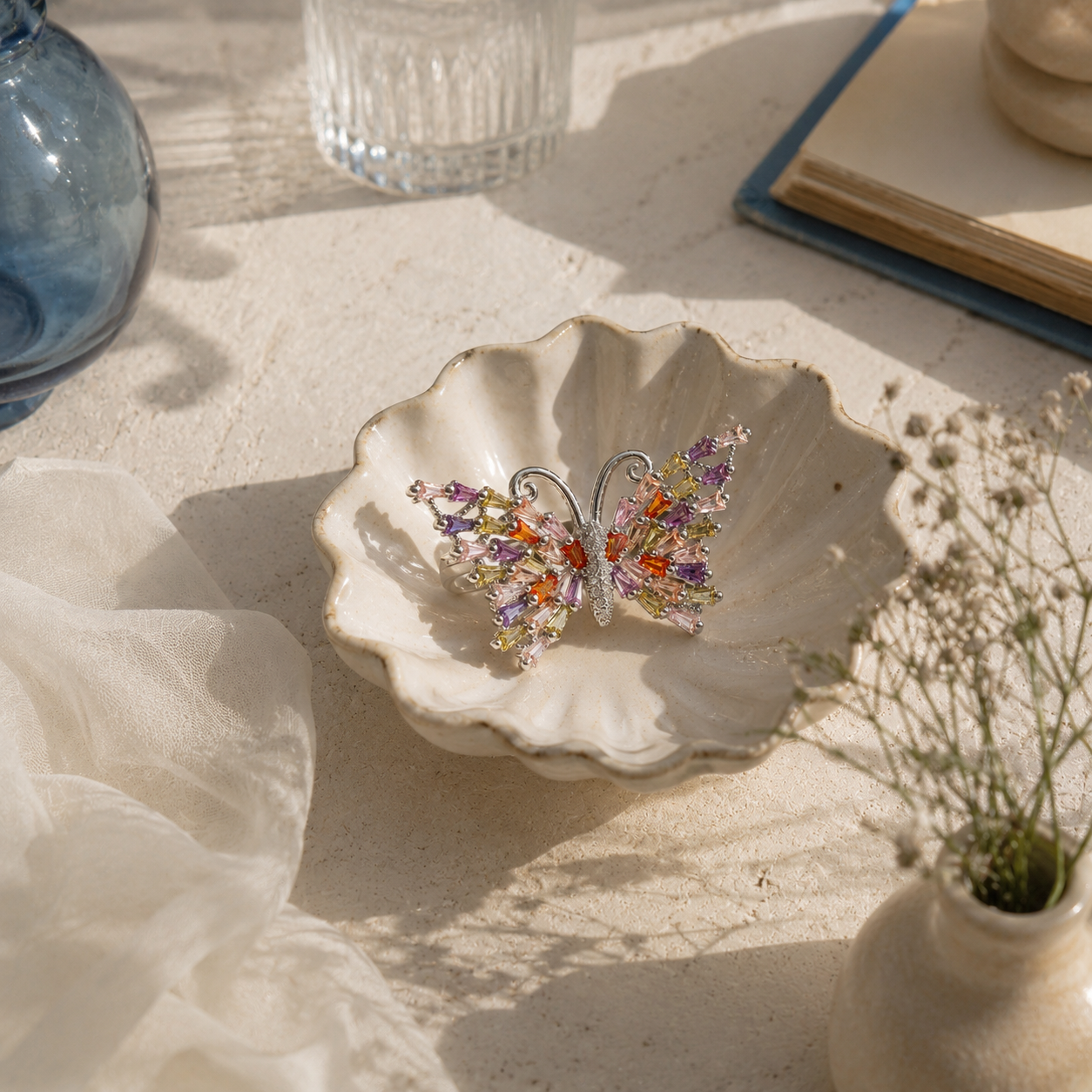 Bulluka Twinkle Flutter Statement Adjustable Ring