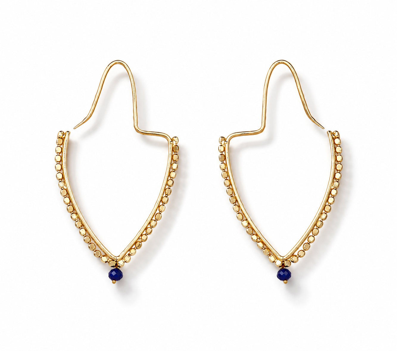 Bulluka Blue Drops Goldmine Earrings