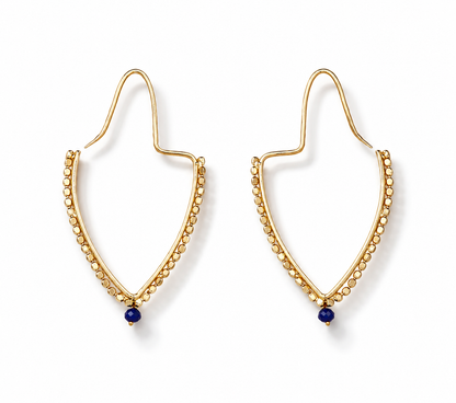 Bulluka Blue Drops Goldmine Earrings