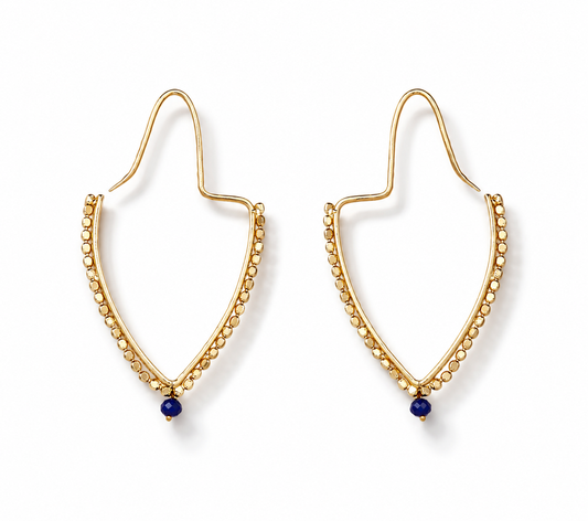 Bulluka Blue Drops Goldmine Earrings