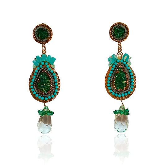 Bulluka Aqua Crystelle Earrings