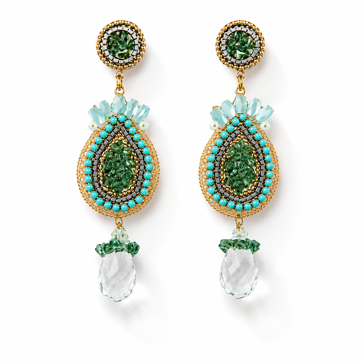 Bulluka Aqua Crystelle Earrings