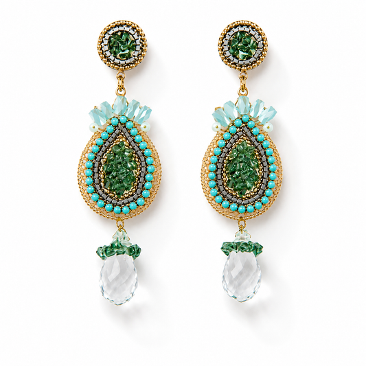 Bulluka Aqua Crystelle Earrings