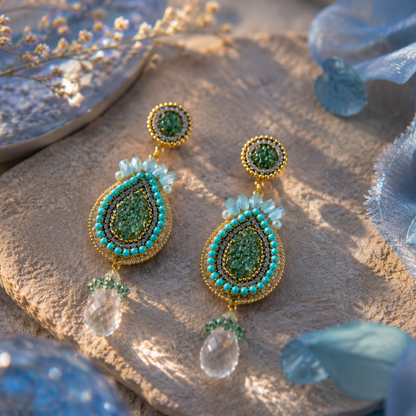 Bulluka Aqua Crystelle Earrings