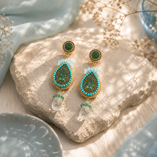 Bulluka Aqua Crystelle Earrings