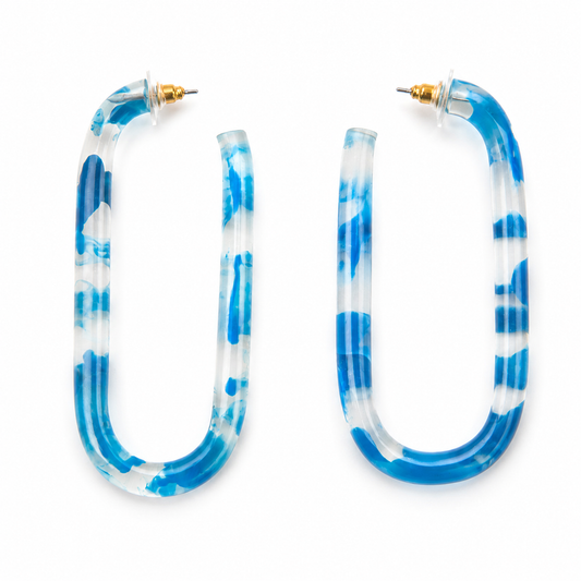 Bulluka Teal Tangle Hoops
