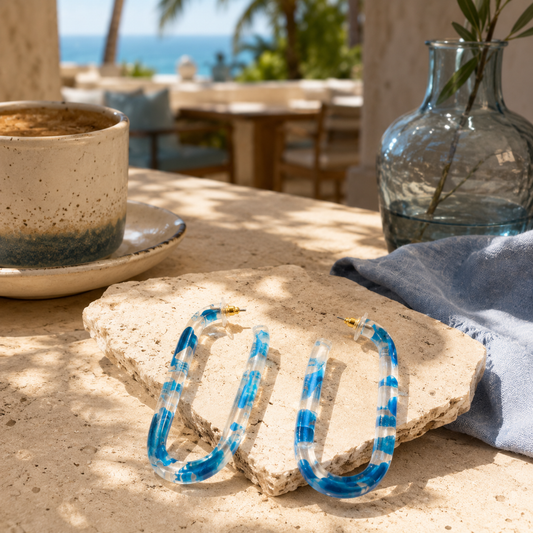 Bulluka Teal Tangle Hoops