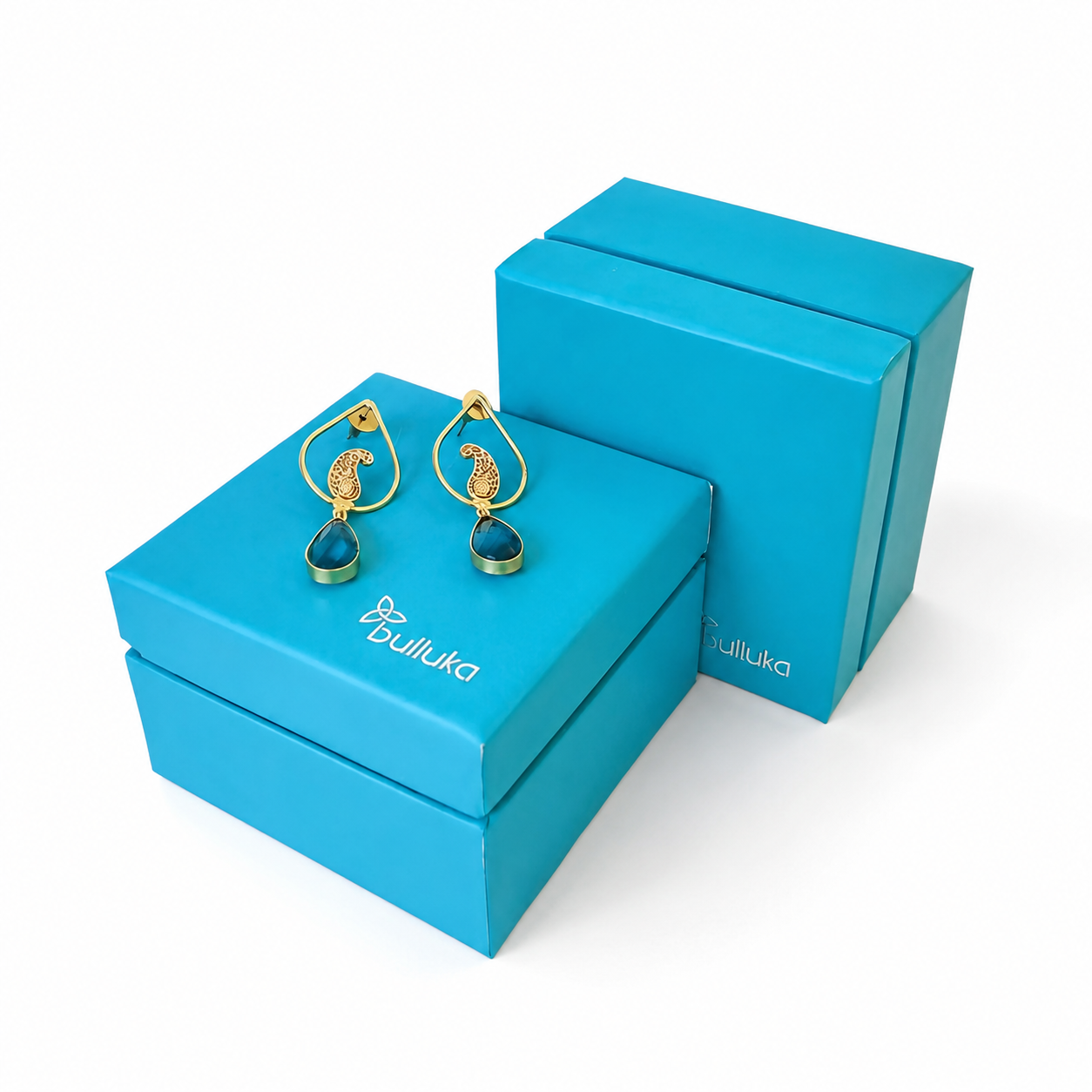 Bulluka Aqua Drop Duo Earrings