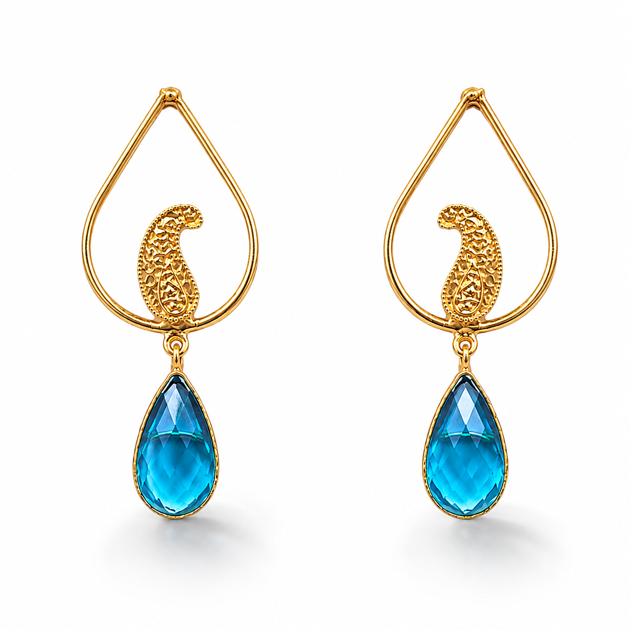 Bulluka Aqua Drop Duo Earrings