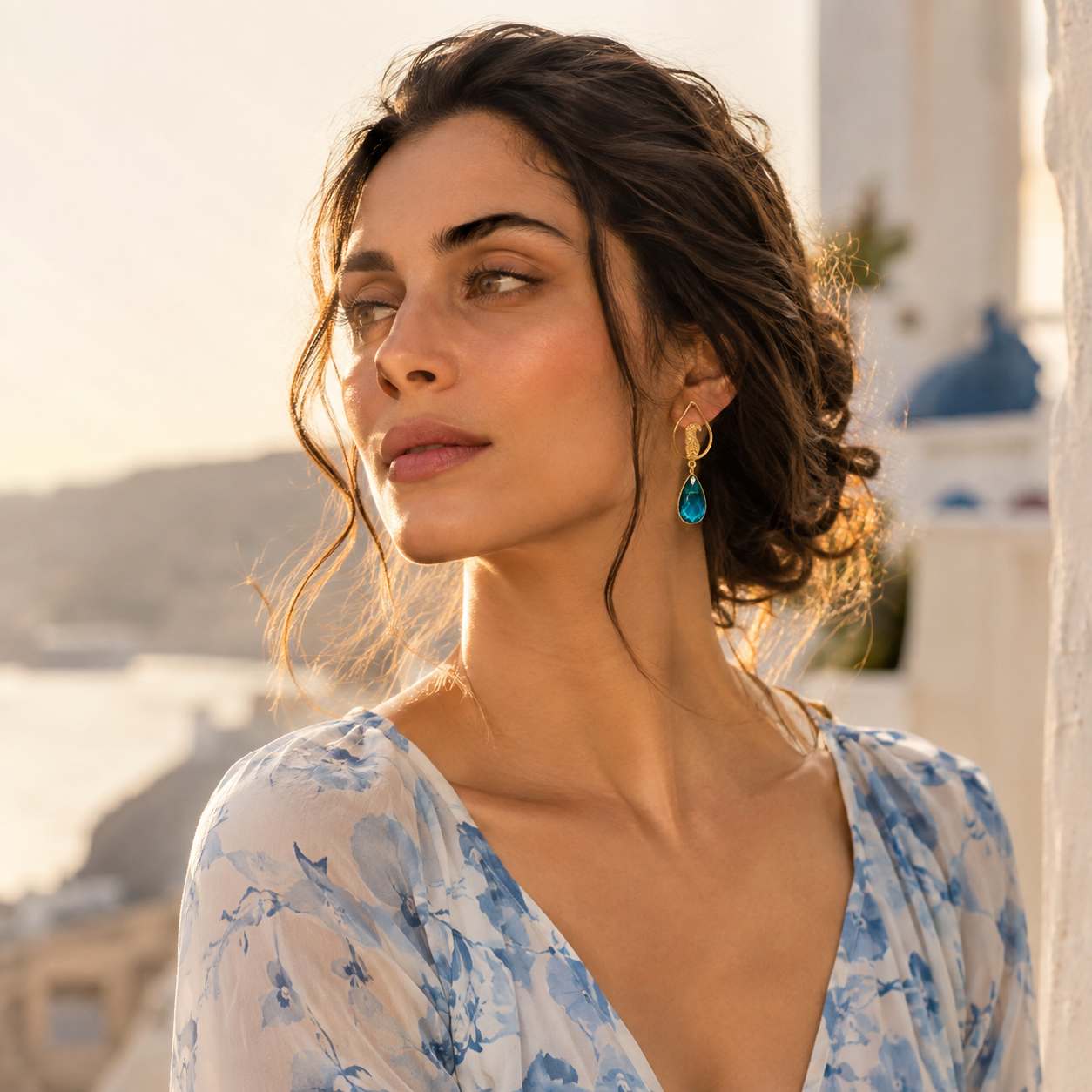Bulluka Aqua Drop Duo Earrings