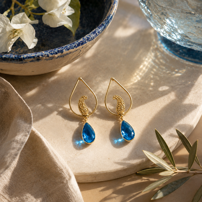 Bulluka Aqua Drop Duo Earrings