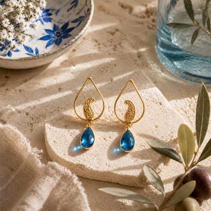 Bulluka Aqua Drop Duo Earrings