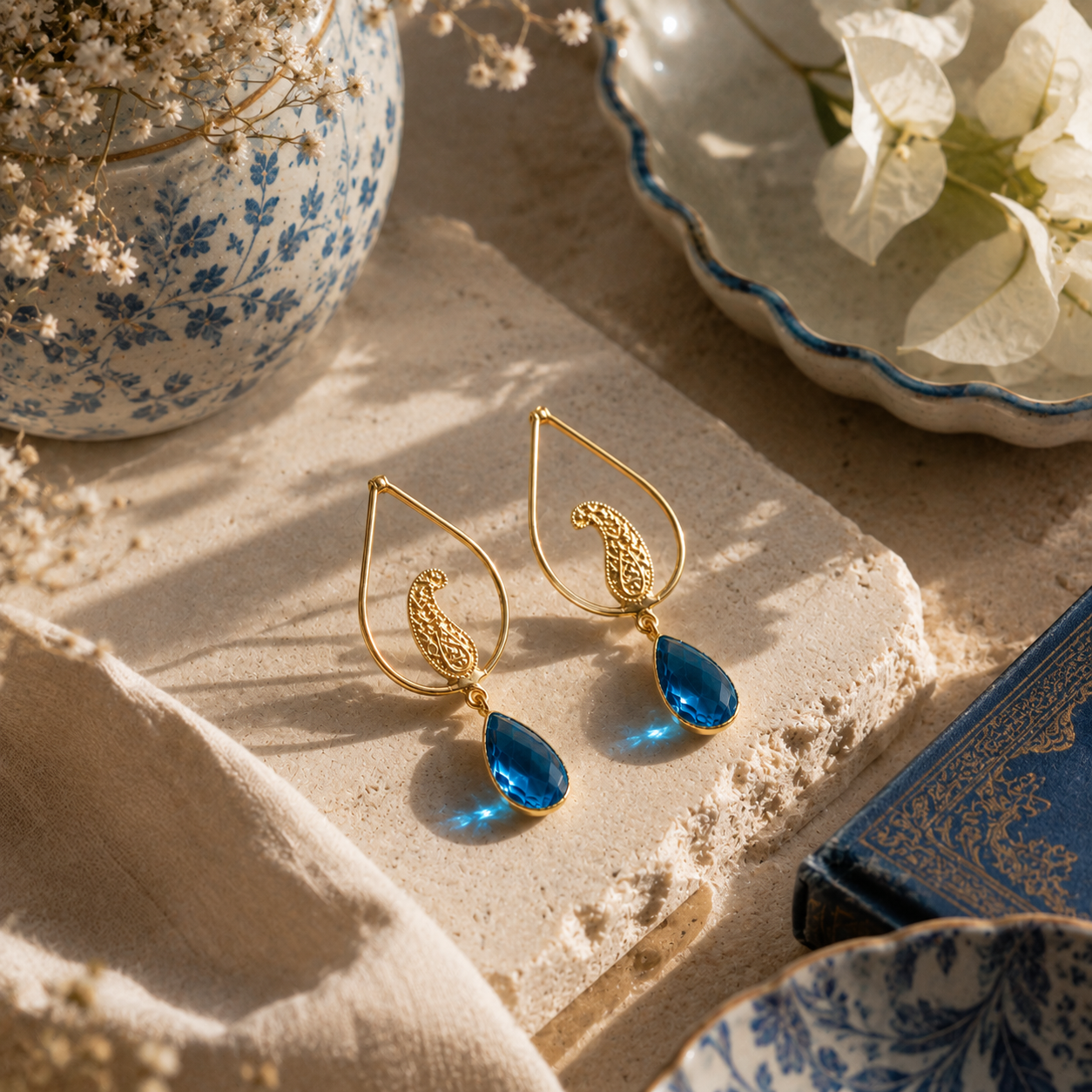 Bulluka Aqua Drop Duo Earrings