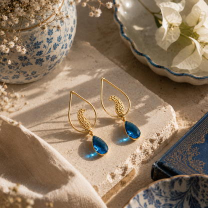 Bulluka Aqua Drop Duo Earrings