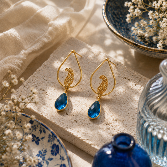 Bulluka Aqua Drop Duo Earrings