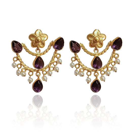 Bulluka Amethyst Royale Chandbalis