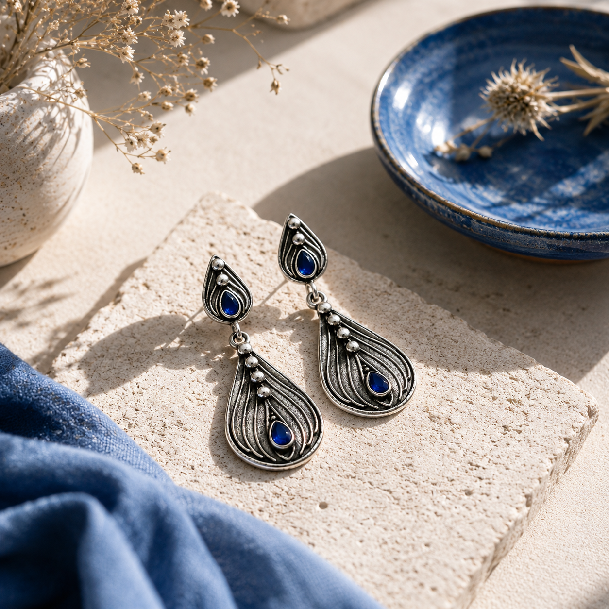 Bulluka Silver Fern Earrings