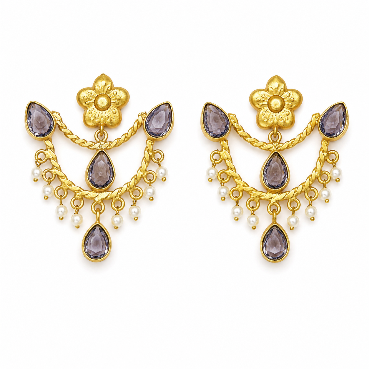 Bulluka Amethyst Royale Chandbalis