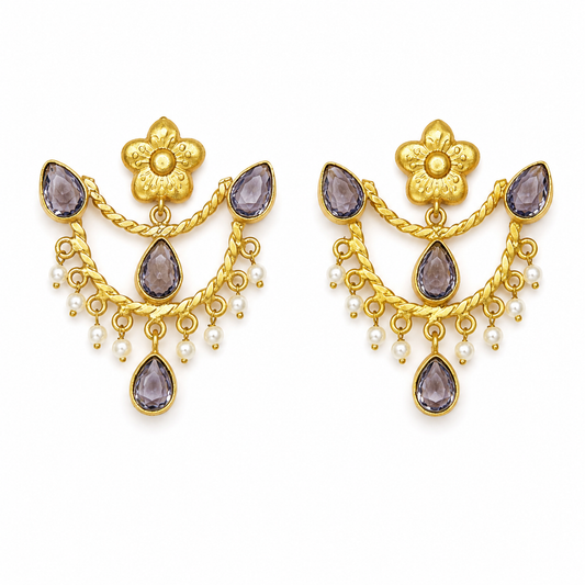 Bulluka Amethyst Royale Chandbalis