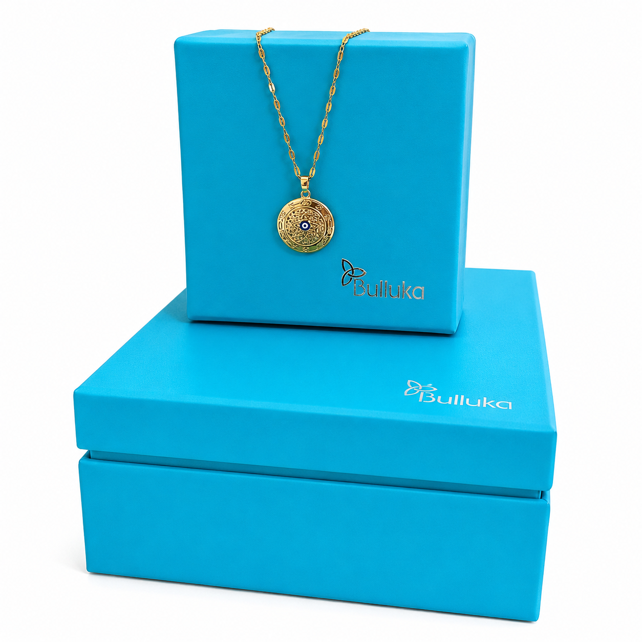 Bulluka Solar Sigil Gold Medallion Necklace