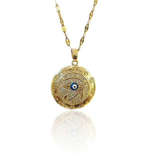 Bulluka Solar Sigil Gold Medallion Necklace