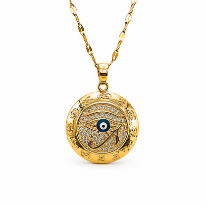 Bulluka Solar Sigil Gold Medallion Necklace