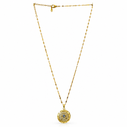Bulluka Solar Sigil Gold Medallion Necklace