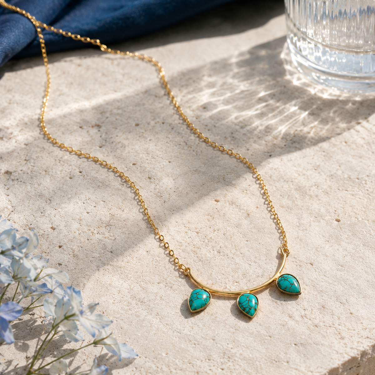 Bulluka Trinity Gold Toned Necklace