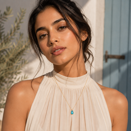 Bulluka Aqua Energy Drop pendent Necklace