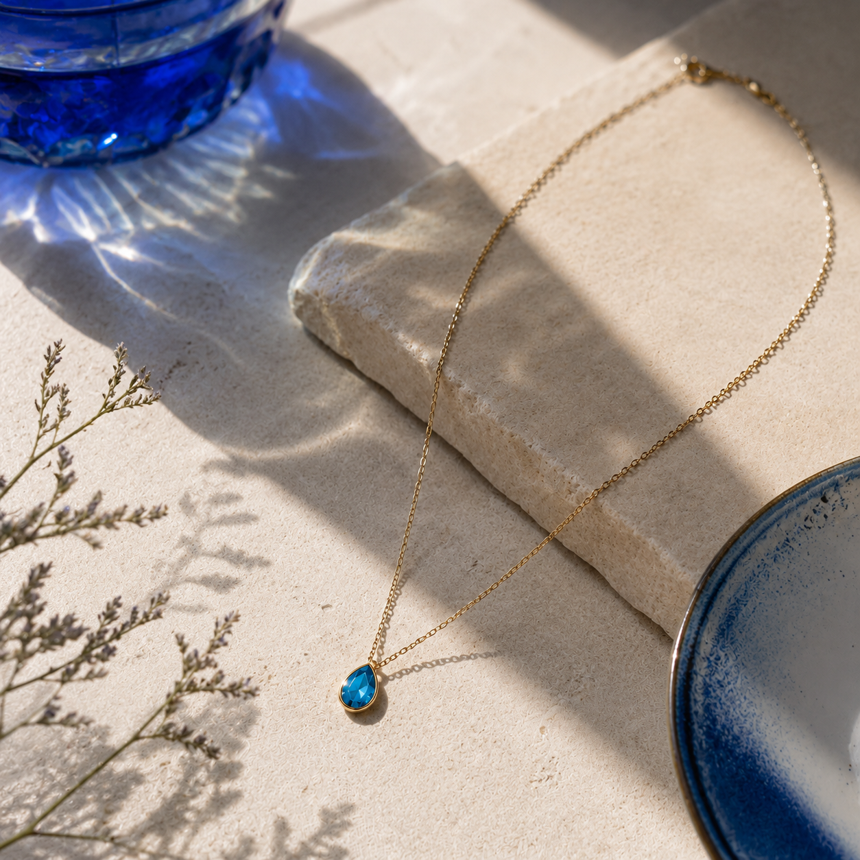 Bulluka Aqua Energy Drop pendent Necklace