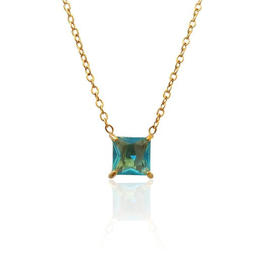 Bulluka Blue Blush Heart Pendant Necklace