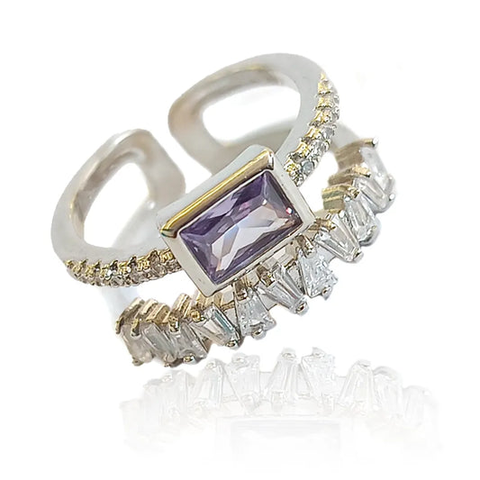 Bulluka Lavender Royale Stack Adjustable Ring