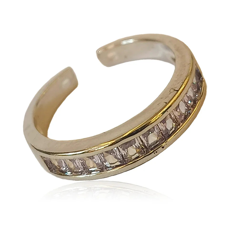 Bulluka Crystalline Band Adjustable Ring