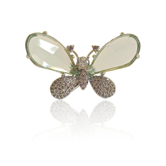 Bulluka Butterfly Bling Statement Adjustable Ring
