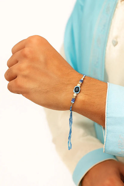 Bulluka Indigo Thread Rakhi