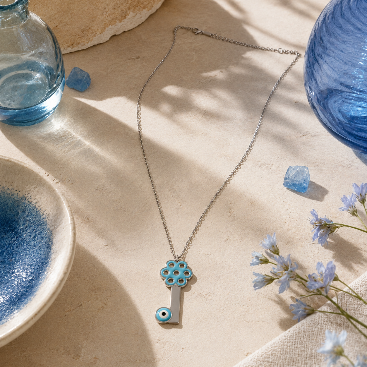 Bulluka Blue Key Pendent
