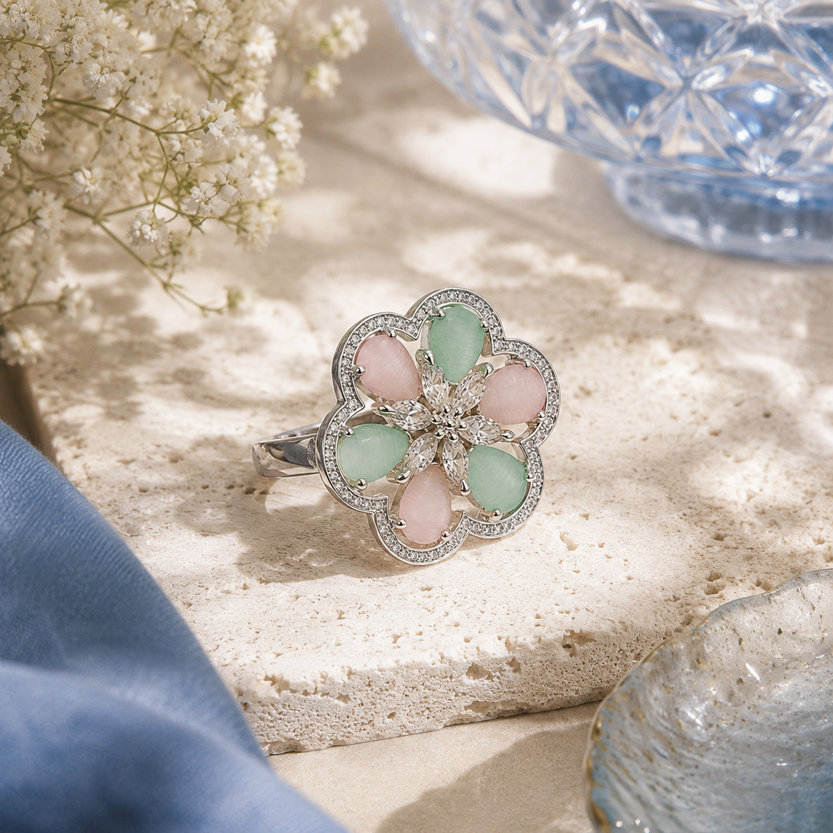 Bulluka CloudBloom Blossom Adjustable Ring