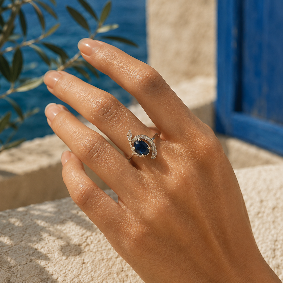 Bulluka Lunar Whirl Statement Adjustable Ring