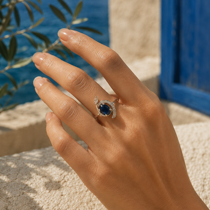 Bulluka Lunar Whirl Statement Adjustable Ring