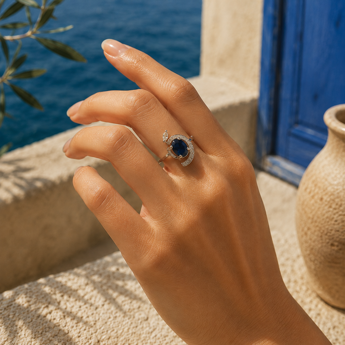 Bulluka Lunar Whirl Statement Adjustable Ring