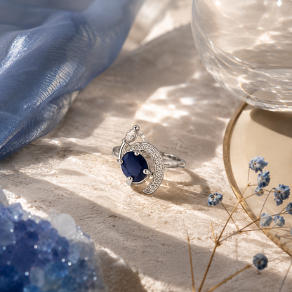 Bulluka Lunar Whirl Statement Adjustable Ring