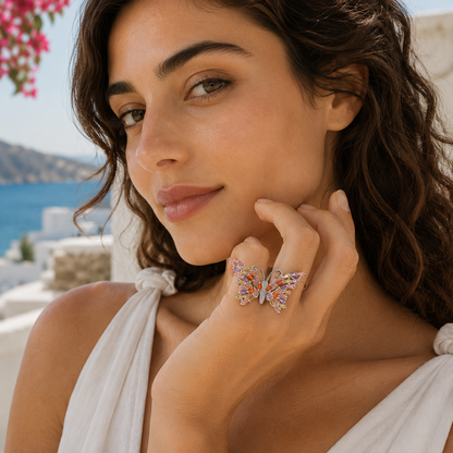 Bulluka Twinkle Flutter Statement Adjustable Ring