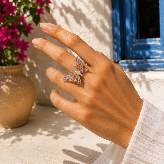 Bulluka Twinkle Flutter Statement Adjustable Ring