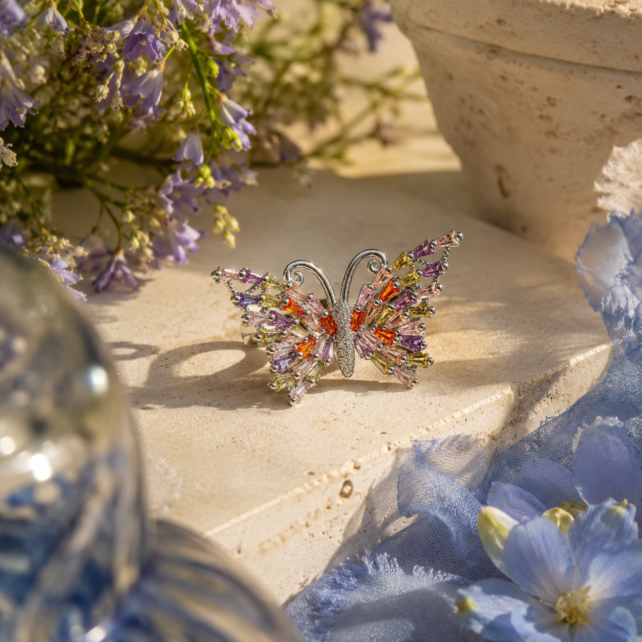 Bulluka Twinkle Flutter Statement Adjustable Ring