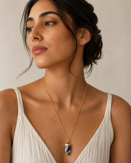 Bulluka Gauri Raw Stone Gold Toned Necklace